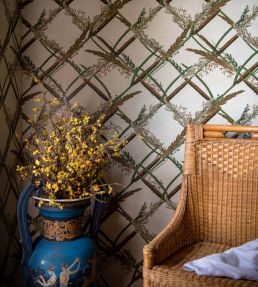 Ornamental Reed Wallpaper by MINDTHEGAP Anthracite