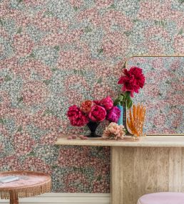 Ortensia Wallpaper by Cole & Son Pink & Blue