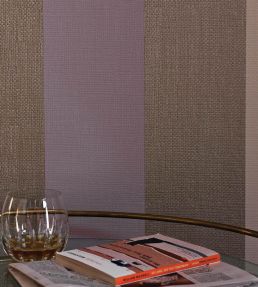 Dulwich Stripe Vinyl Wallpaper by Osborne & Little Beige/Pale Gilver
