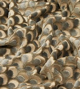 Ottoman Spot in Cut Velvet Fabric by Liberty Pewter