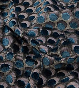Ottoman Spot in Cut Velvet Fabric by Liberty Lapis