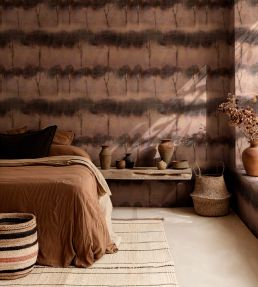 Ourika Trees Wallpaper by Coordonne Grey