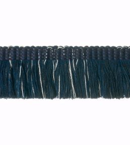 Outdoor Moss Fringe 40mm Trimming by Houles Navy Blue