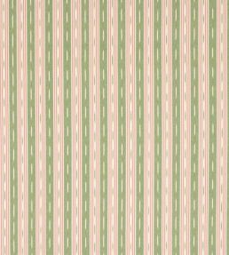 Oxley Stripe Fabric by Jane Churchill Green/Pink