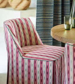 Oxley Stripe Fabric by Jane Churchill Beige/Aqua
