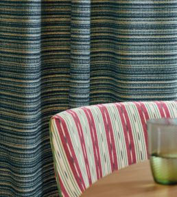 Oxley Stripe Fabric by Jane Churchill Beige/Aqua