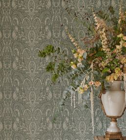Palacio Wallpaper by Clarke & Clarke Eau De Nil