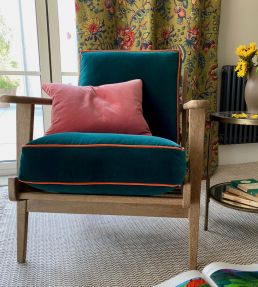 Palis Velvet Fabric by Ian Sanderson Caspian