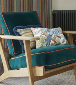 Palis Velvet Fabric by Ian Sanderson Caspian