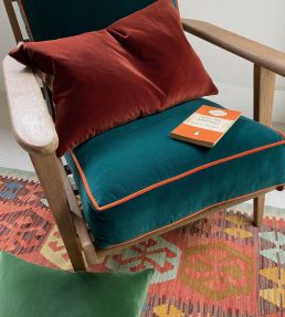 Palis Velvet Fabric by Ian Sanderson Caspian