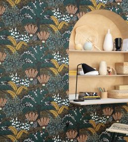 Palmeraie Wallpaper by Caselio Vert Olive