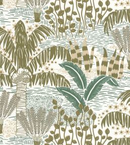 Palmeraie Wallpaper by Caselio Vert Olive