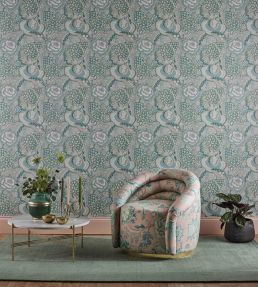 Palampore Trail in Landsdowne Linen Fabric by Liberty Lacquer