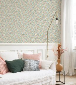 Pansy Wallpaper by Casadeco Bleu / Rose