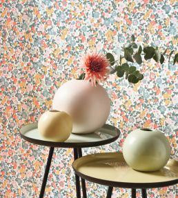 Pansy Wallpaper by Casadeco Bleu / Rose