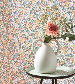 Pansy Wallpaper by Casadeco Bleu / Rose