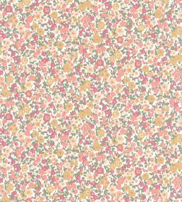 Pansy Wallpaper by Casadeco Kaki / Rouge / Beige