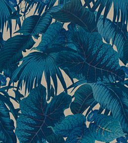 Paradeisos Fabric by MINDTHEGAP Indigo Taupe