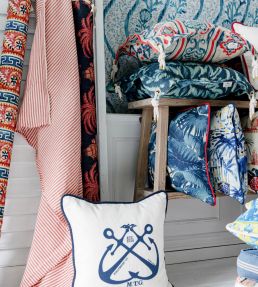 Paradeisos Fabric by MINDTHEGAP Indigo Taupe