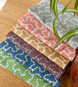 Parnham Fabric by Titley and Marr Maroon
