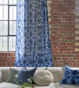 Parquet Batik Fabric by Designers Guild Indigo