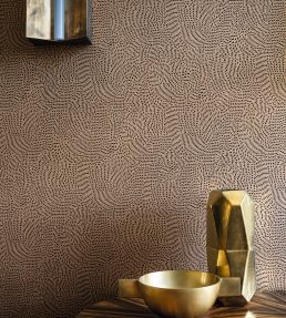 Passy Wallpaper by Casamance Terracotta / Noir