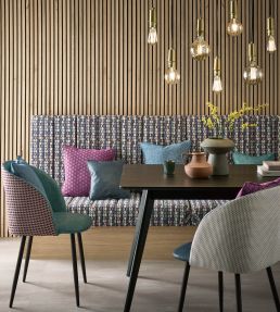 Pavo Fabric by Clarke & Clarke Midnight