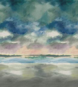 Paysage Marin Grasscloth Mural by Designers Guild Sky