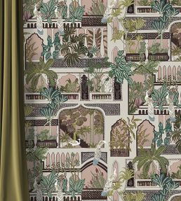 Peacock Arches Wallpaper by Josephine Munsey Blush Pink