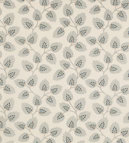 Peacock Leaf Fabric by Jane Churchill Blue