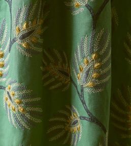 Peacock Leaf Fabric by Jane Churchill Blue