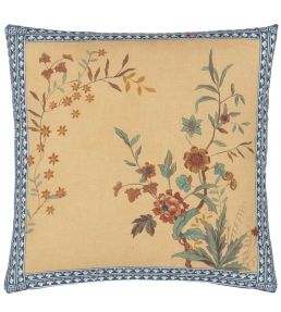 Peacock Toile Cushion 50 x 50cm by Designers Guild Sepia