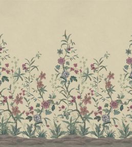 Peacock Toile Scene 2 Mural by Designers Guild Parchment