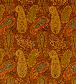 Peregrine Paisley Velvet Fabric by Mulberry Home Spice