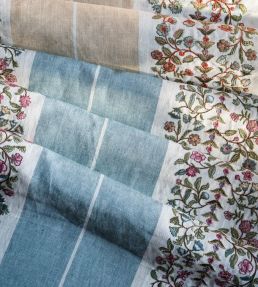 Pergola Embroidery Fabric by Sanderson Mineral Blue