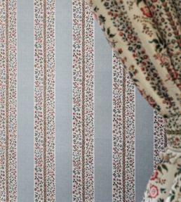 Pergola Stripe Wallpaper by Sanderson Mineral Blue/Wisteria
