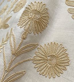 Persian Daisy Fabric by Ian Sanderson Buttermilk