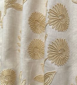 Persian Daisy Fabric by Ian Sanderson Buttermilk
