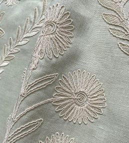 Persian Daisy Fabric by Ian Sanderson Celadon