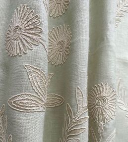 Persian Daisy Fabric by Ian Sanderson Celadon