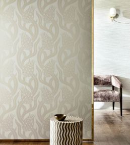 Persian Tulip Wallpaper by Zoffany Silver