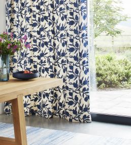 Persimmon Fabric by Jim Thompson No.9 Deep Ocean
