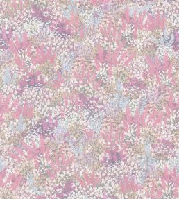Petite Fleur Linen Union Fabric by Cole & Son Cerise & Eau de Nil