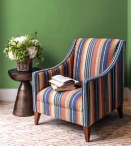 Petra Stripe Fabric by GP & J Baker Sand/Grey