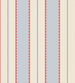 Pin Up Stripe Wallpaper by Woodchip & Magnolia Red Blue