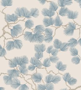 Pine Wallpaper by Sandberg Misty Blue