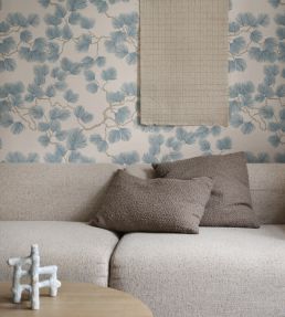 Pine Wallpaper by Sandberg Misty Blue