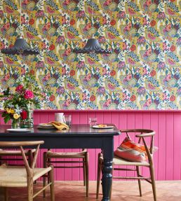 Pineapple Garden Wallpaper by 1838 Wallcoverings Yellow