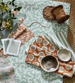 Pinetum Stripe Fabric by Sanderson Mulberry