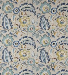 Piper Fabric by Jane Churchill Navy/Ochre
